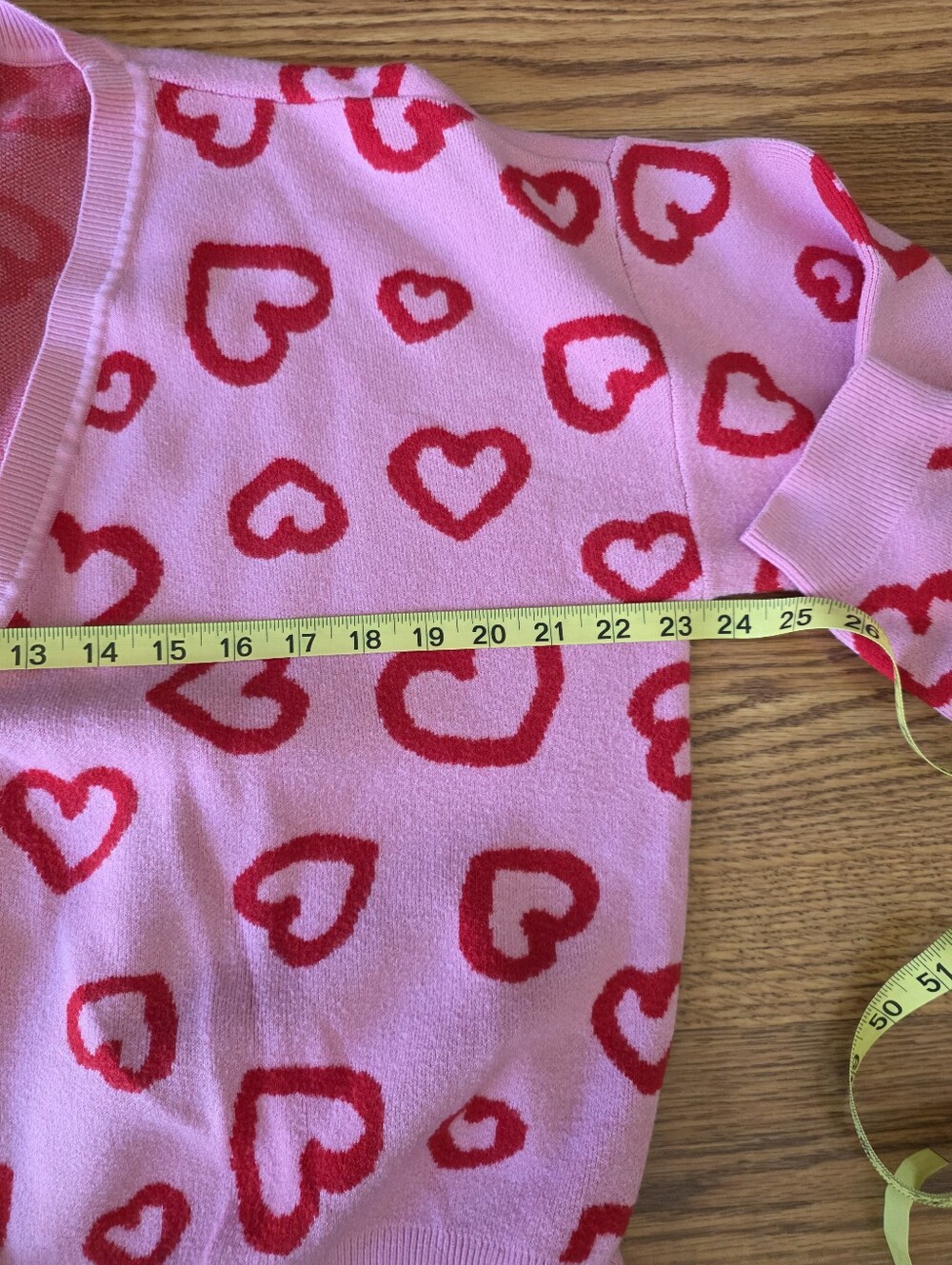 Women's Heart Cardigan Button Up V-neck - Picture 3 of 4